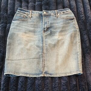 Faded Glory Light Blue Denim Mini Skirt